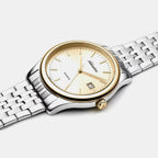 Men Quartz Champagne Dial Analog Stainless Steel Watch A1024.2111Q