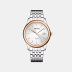 Men Quartz Silver Dial Analog Stainless Steel Watch A1024.R113Q