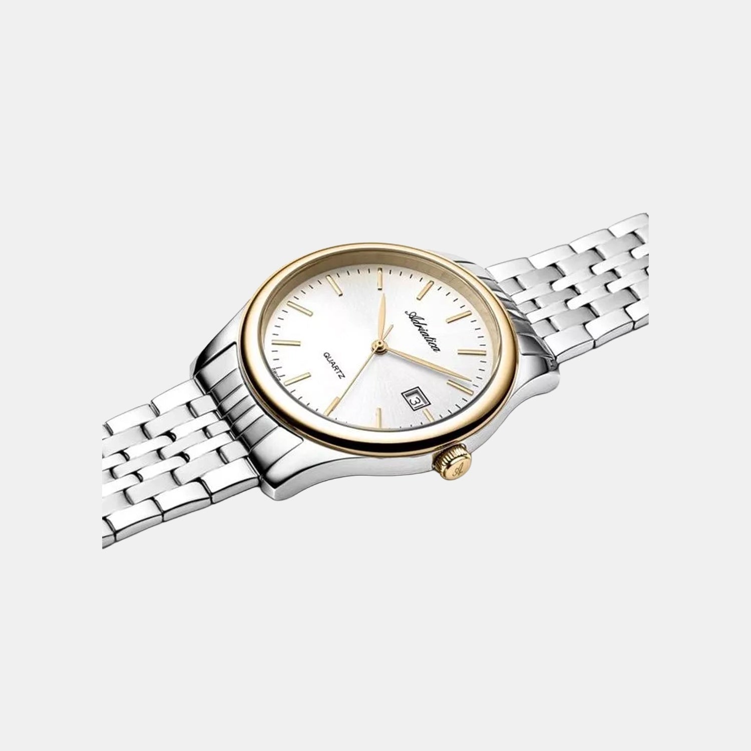 Men Quartz Silver Dial Analog Stainless Steel Watch A1024.2113Q