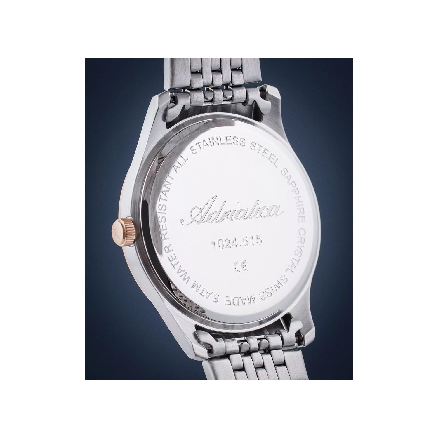 Men Quartz Silver Dial Analog Stainless Steel Watch A1024.R113Q