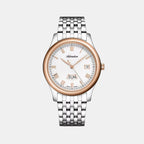 Men Quartz Silver Dial Analog Stainless Steel Watch A1025.R163Q