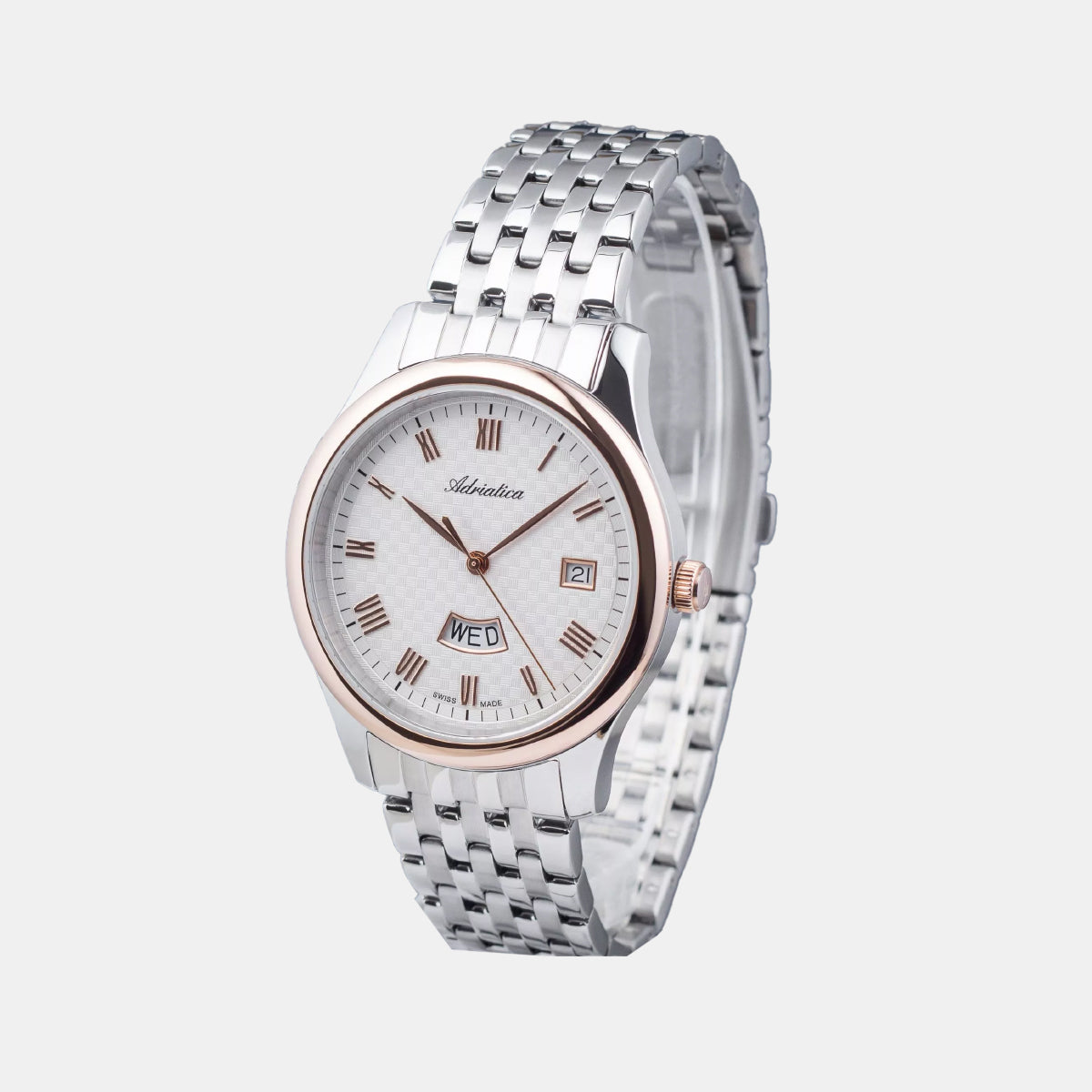 Men Quartz Silver Dial Analog Stainless Steel Watch A1025.R163Q