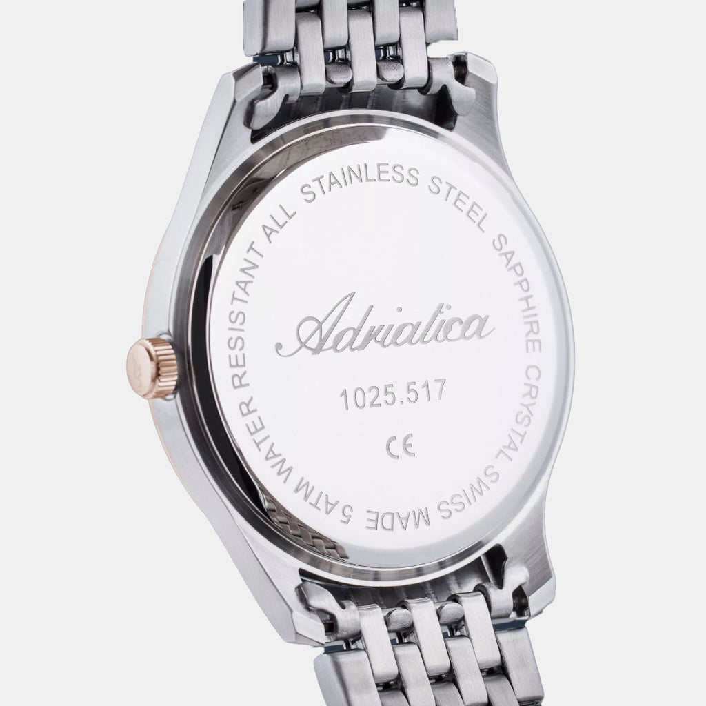 Men Quartz Silver Dial Analog Stainless Steel Watch A1025.R163Q