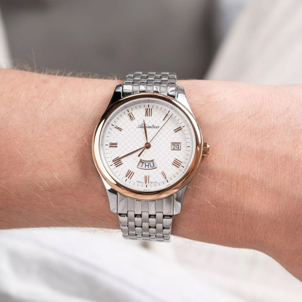 Men Quartz Silver Dial Analog Stainless Steel Watch A1025.R163Q