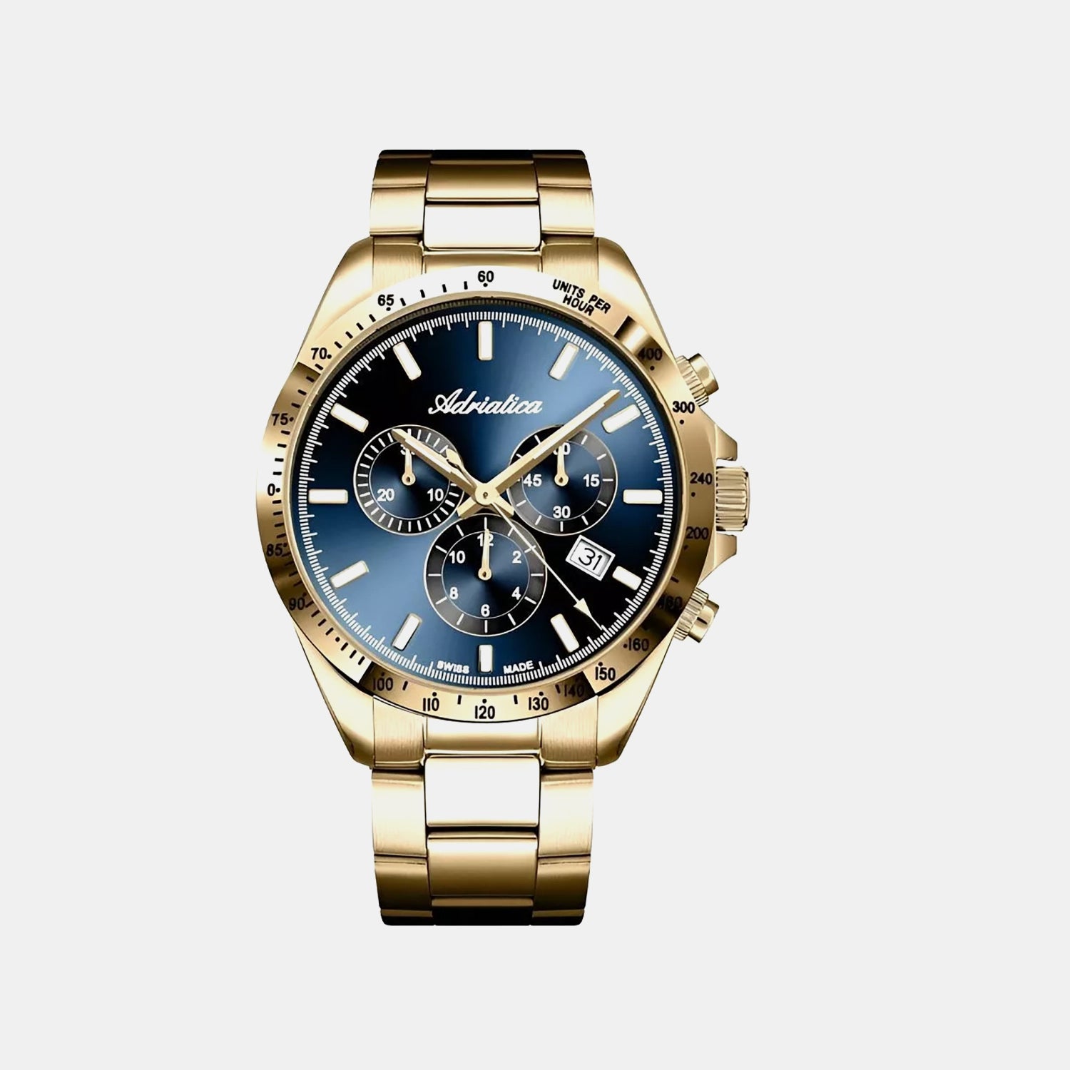 Men Quartz Blue Dial Chronograph Stainless Steel Watch A1053.1115CH
