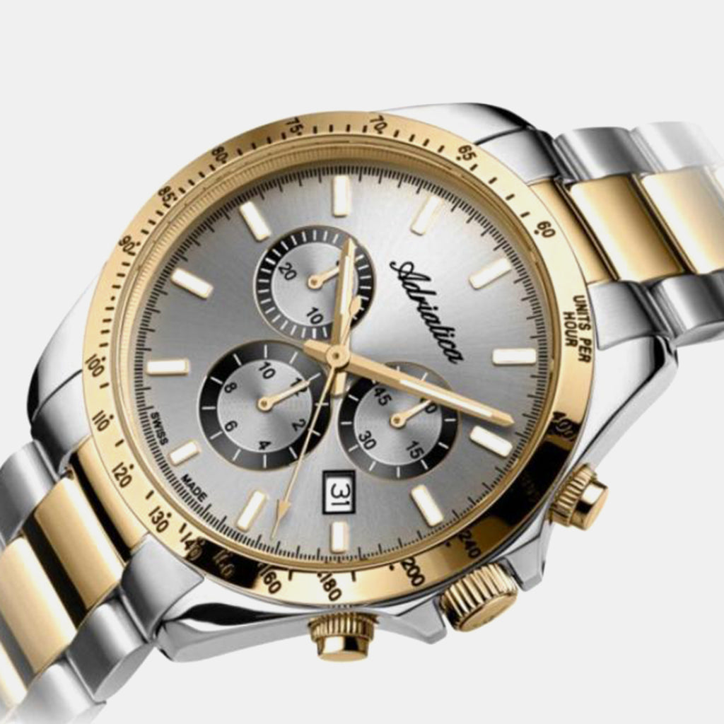 Men Quartz Grey Dial Chronograph Stainless Steel Watch A1053.2117CH