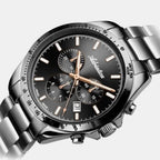 Men Quartz Black Dial Chronograph Stainless Steel Watch A1053.S1R6CH