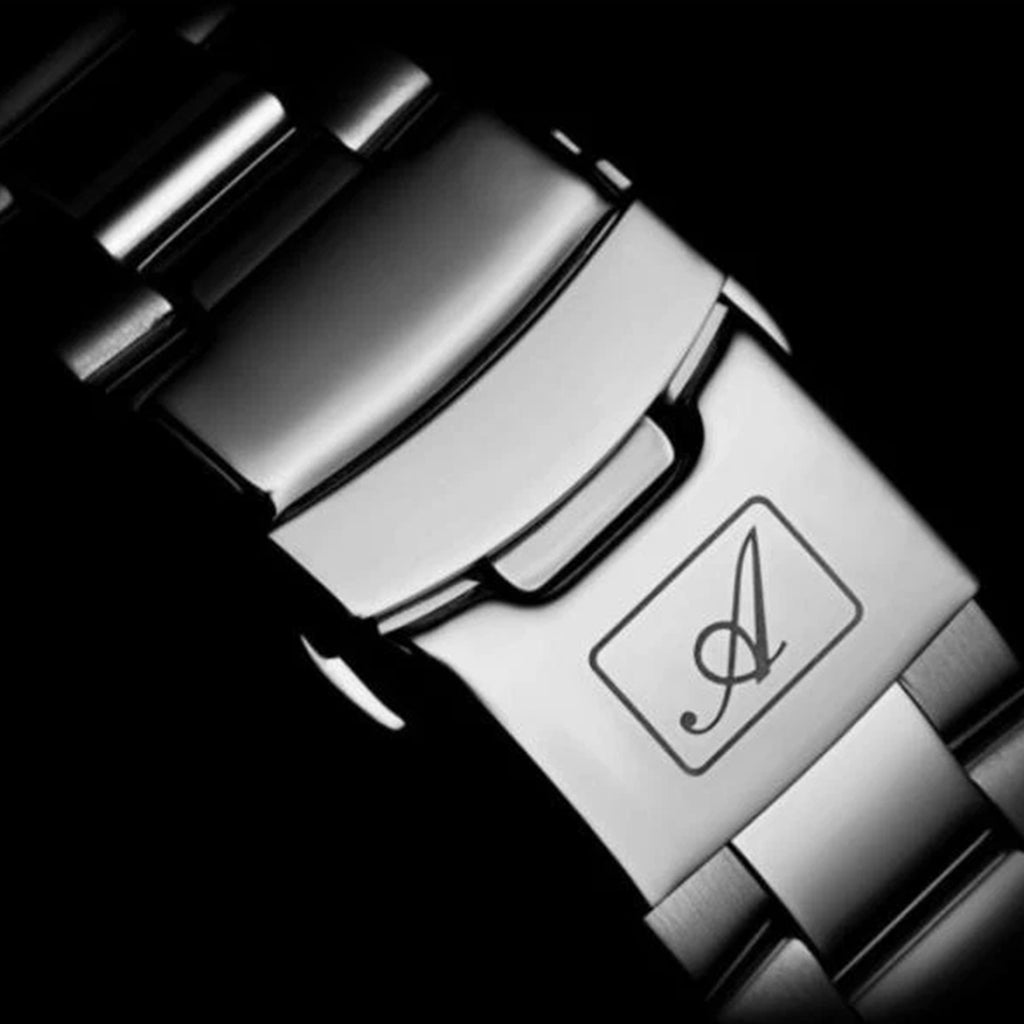Men Quartz Black Dial Chronograph Stainless Steel Watch A1053.S1R6CH