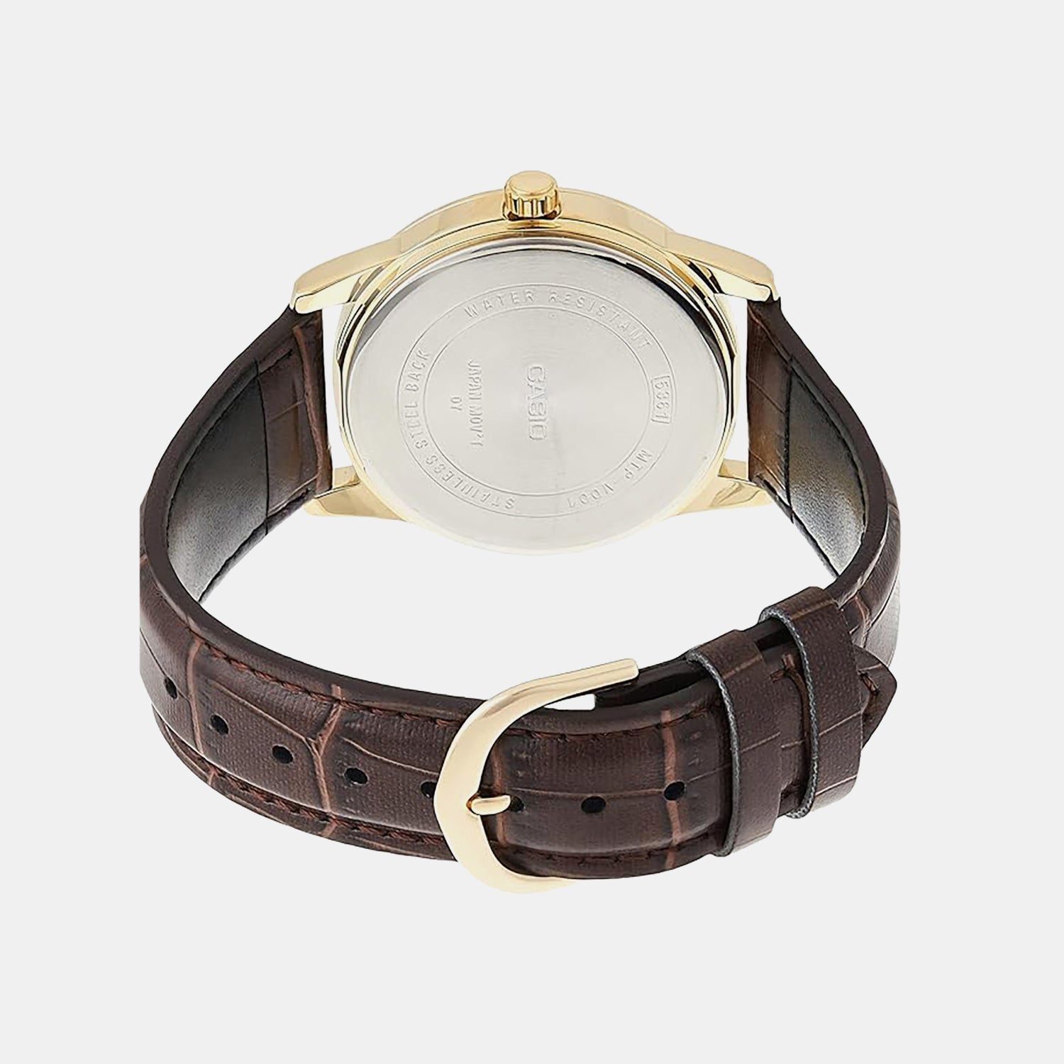 Enticer Men Quartz Gold Dial Analog Leather Watch A1086