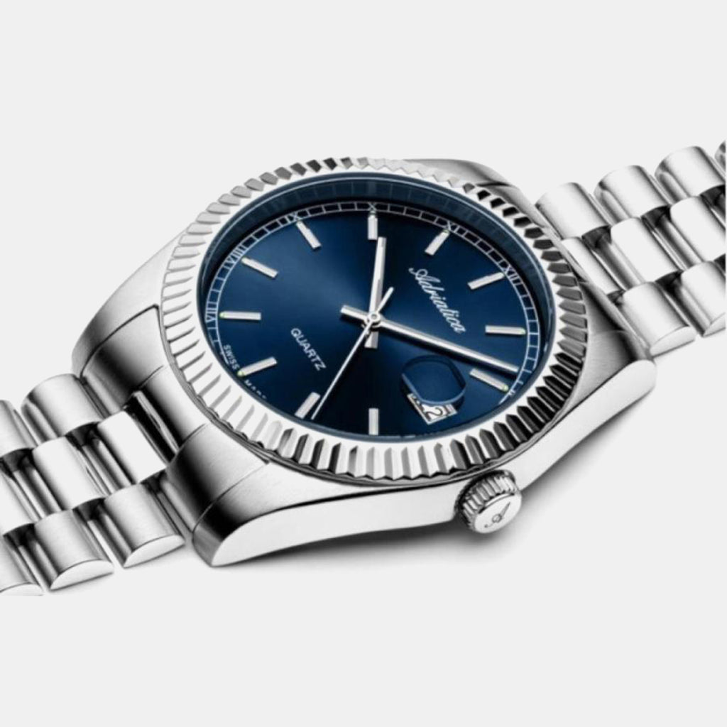 Premiere Men Quartz Blue Dial Analog Stainless Steel Watch A1090.5115Q