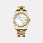 Men Quartz Silver Dial Analog Stainless Steel Watch A1090.1113Q