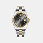 Men Quartz Gun Dial Analog Stainless Steel Watch A1090.2116Q