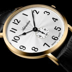 Vintage Men Quartz Silver Dial Analog Leather Watch A1113.1223Q