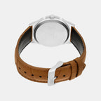 Enticer Men Quartz Gold Dial Analog Leather Watch A1133