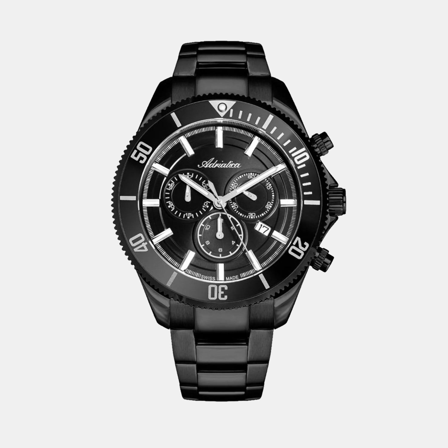 Adriatica Men Chronograph Grey Dial Analog Stainless Steel Watch A1139.B116CHN-1