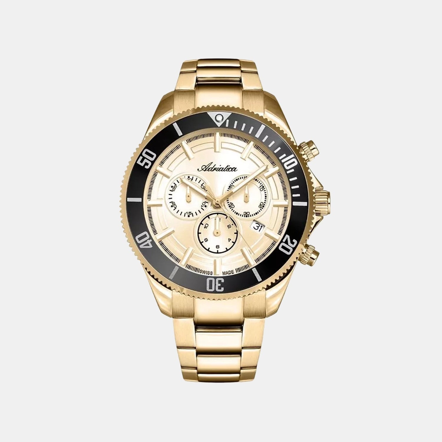 Men Quartz Champagne Dial Chronograph Stainless Steel Watch A1139.1111CHN