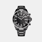 Premiere Men Quartz Black Dial Analog Stainless Steel Watch A1139.S1R6Q