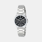 Enticer Women Quartz Black Dial Analog Stainless Steel Watch A1146