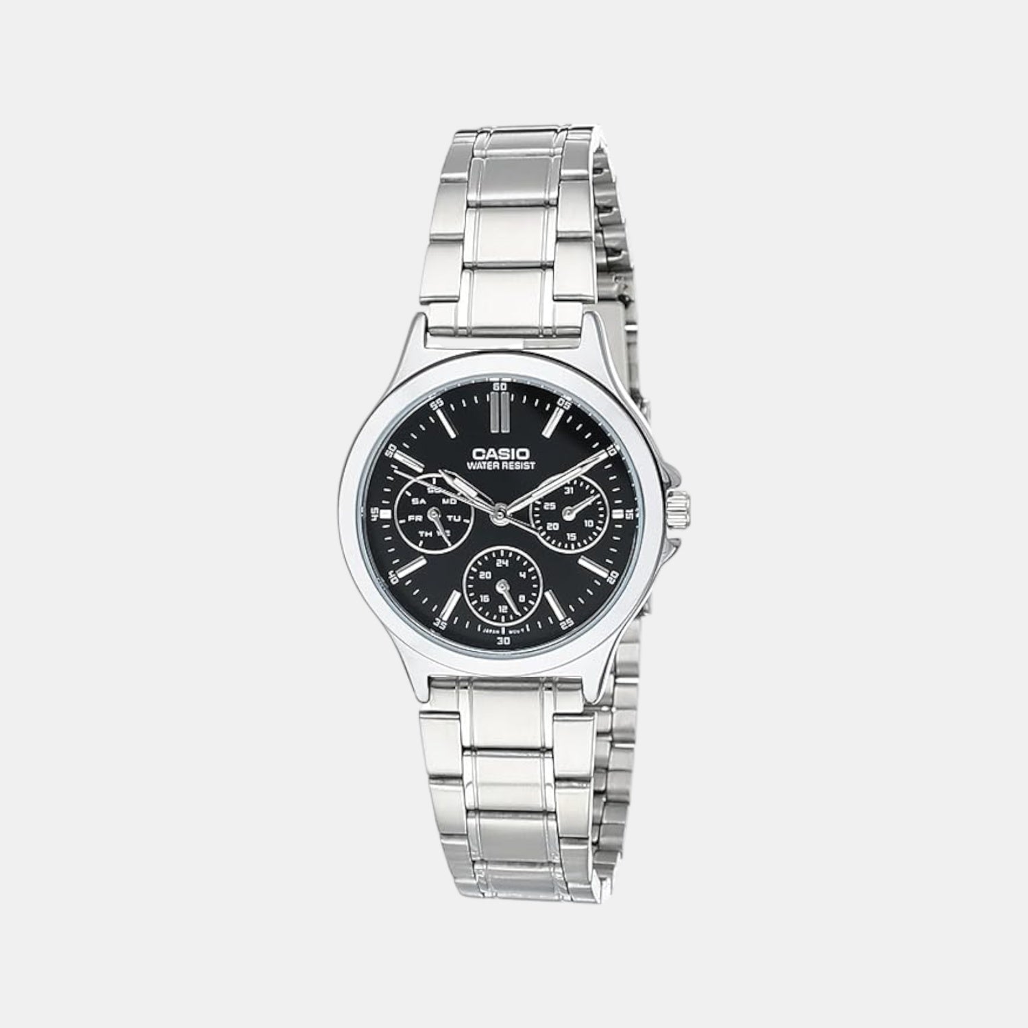 Enticer Women Quartz Black Dial Analog Stainless Steel Watch A1146