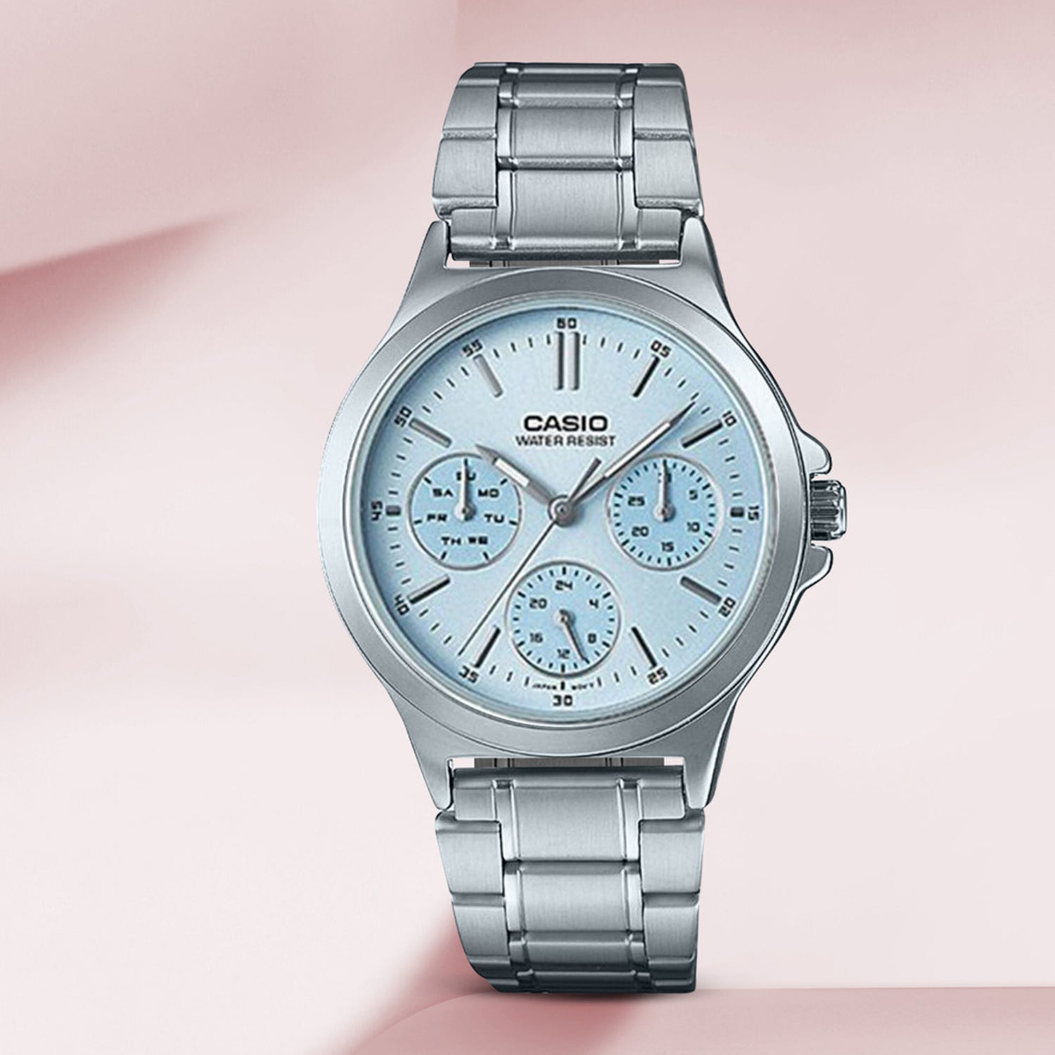Enticer Women Quartz Blue Dial Analog Stainless Steel Watch A1147
