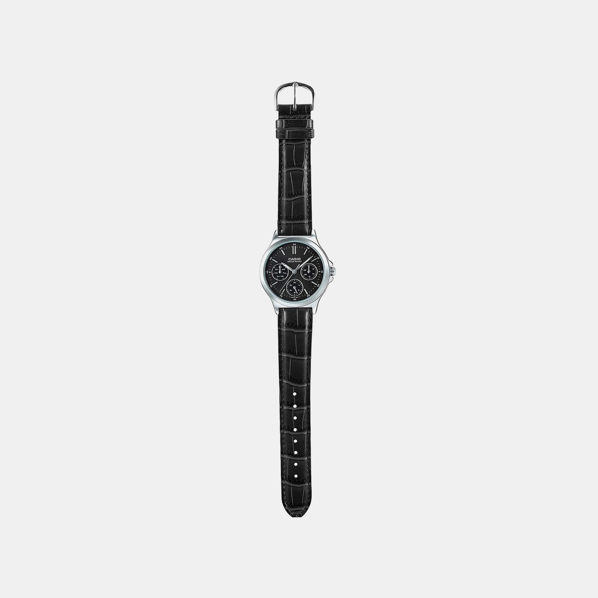Enticer Women Quartz Black Dial Multi-Function Leather Watch A1149