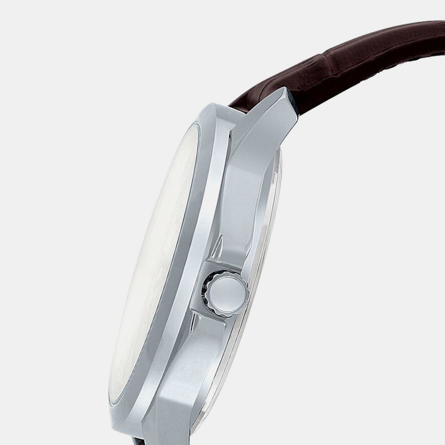 Enticer Men Quartz White Dial Multi-Function Leather Watch A1177