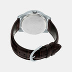 Enticer Men Quartz White Dial Multi-Function Leather Watch A1177
