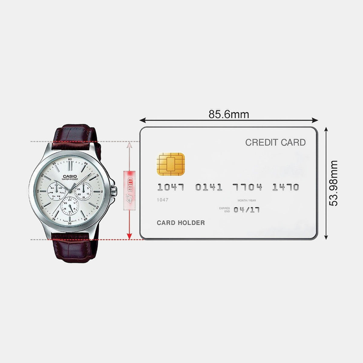 Enticer Men Quartz White Dial Multi-Function Leather Watch A1177