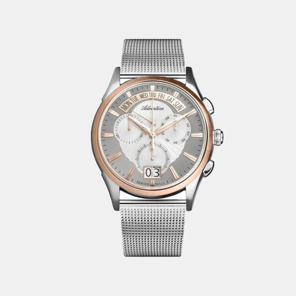 Passion Men Quartz Silver Dial Chronograph Stainless Steel Watch A1193.R113CH