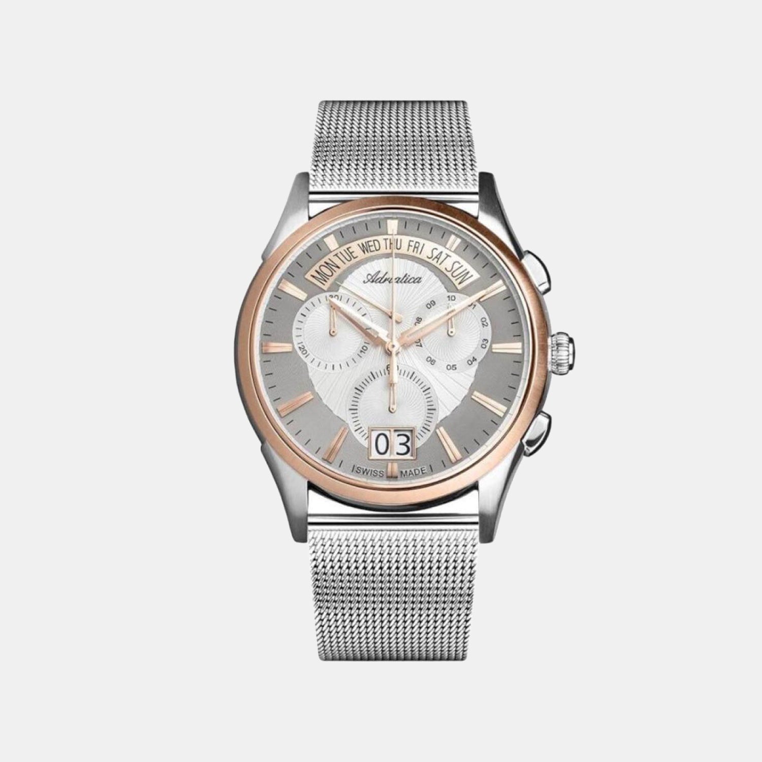 Passion Men Quartz Silver Dial Chronograph Stainless Steel Watch A1193.R113CH