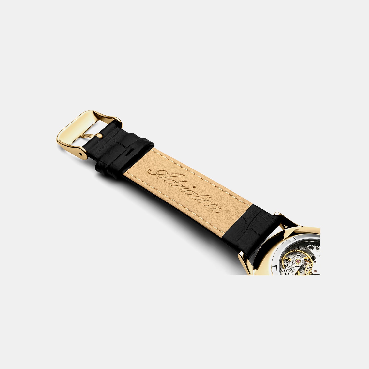 Mechanical Men Quartz Gun Dial Analog Leather Watch A1230.1266MXL