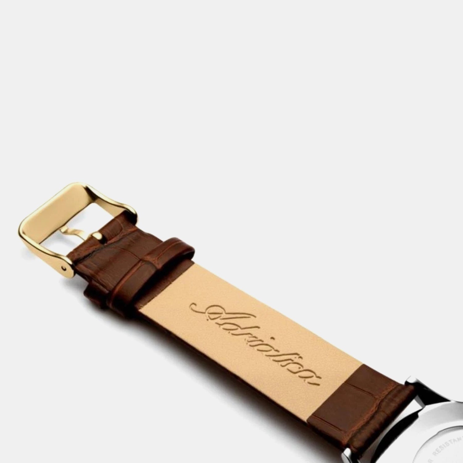 Pairs Men Quartz Champagne Dial Analog Leather Watch A1230.2261QXL