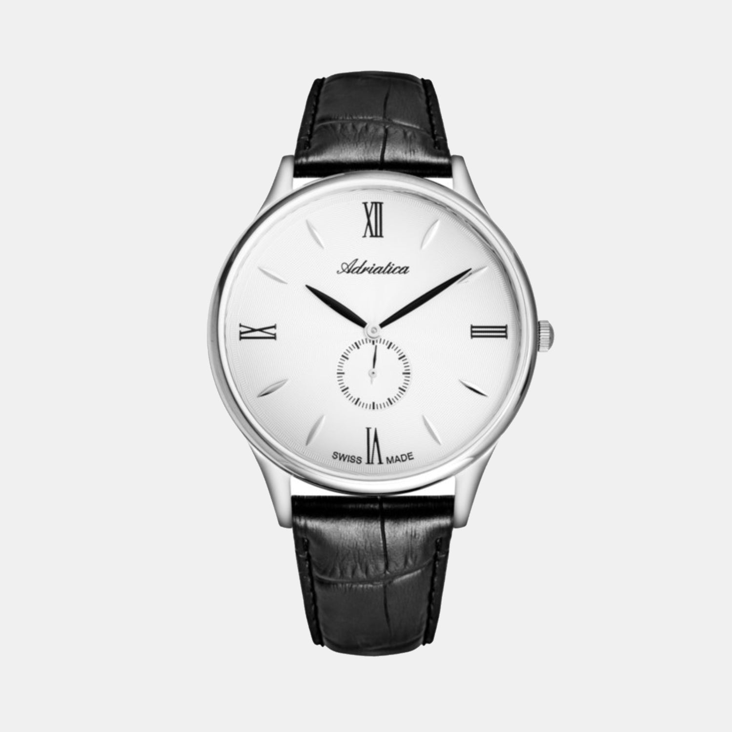 Adriatica Men Quartz Silver Dial Analog Leather Watch A1230.5263QXL-1