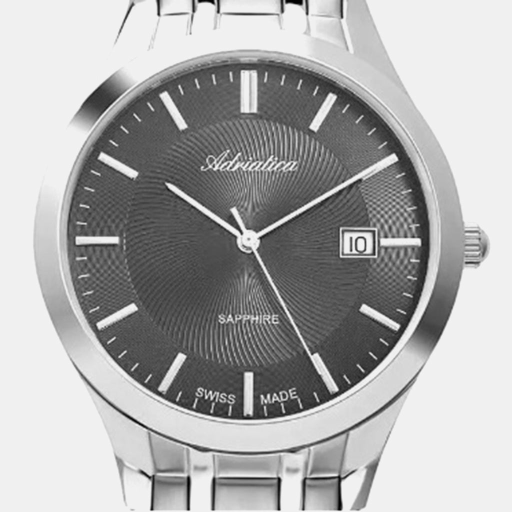 Men Quartz Grey Dial Analog Stainless Steel Watch A1236.5116Q