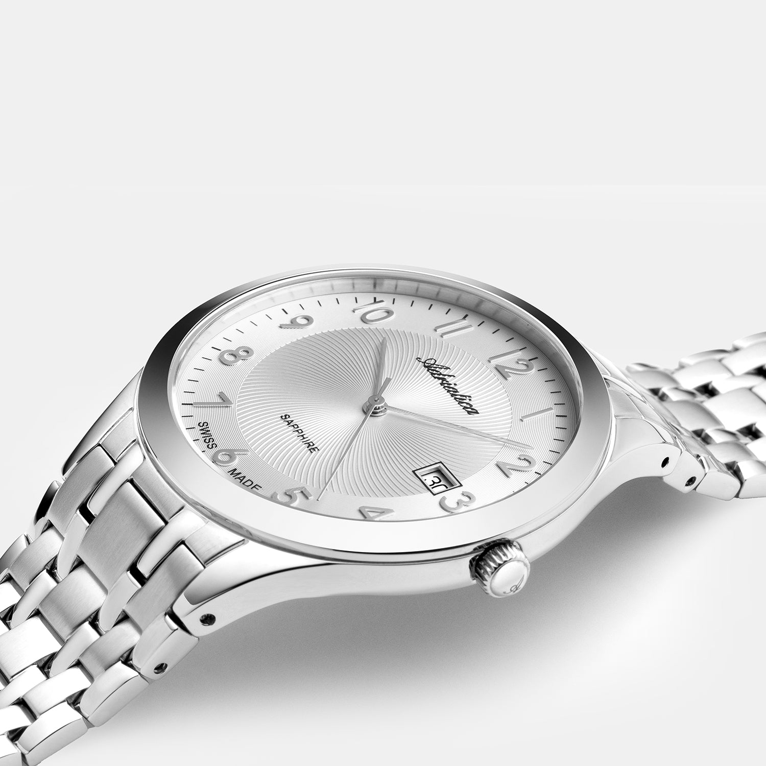 Men Quartz Silver Dial Analog Stainless Steel Watch A1236.5123Q