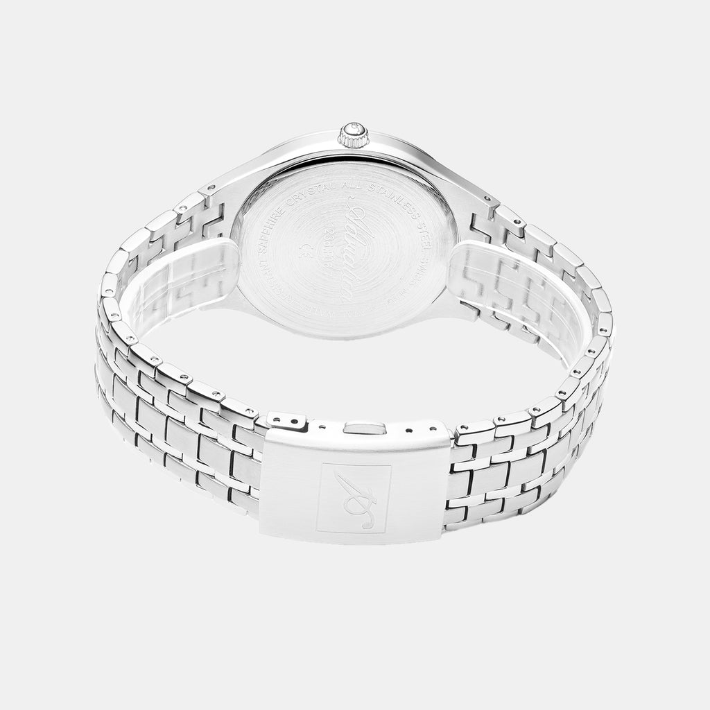 Men Quartz Silver Dial Analog Stainless Steel Watch A1236.5123Q