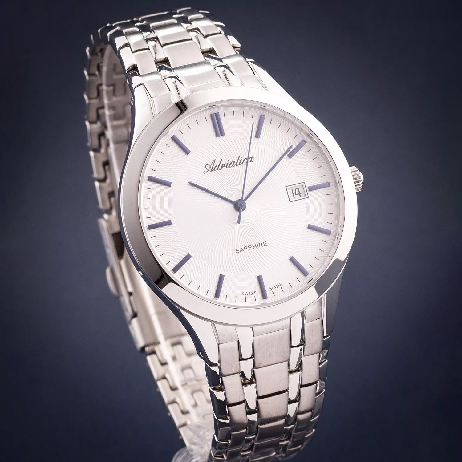 Men Quartz Silver Dial Analog Stainless Steel Watch A1236.51B3Q