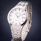Men Quartz Silver Dial Analog Stainless Steel Watch A1236.51B3Q