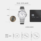 Men Quartz Silver Dial Analog Stainless Steel Watch A1236.51B3Q