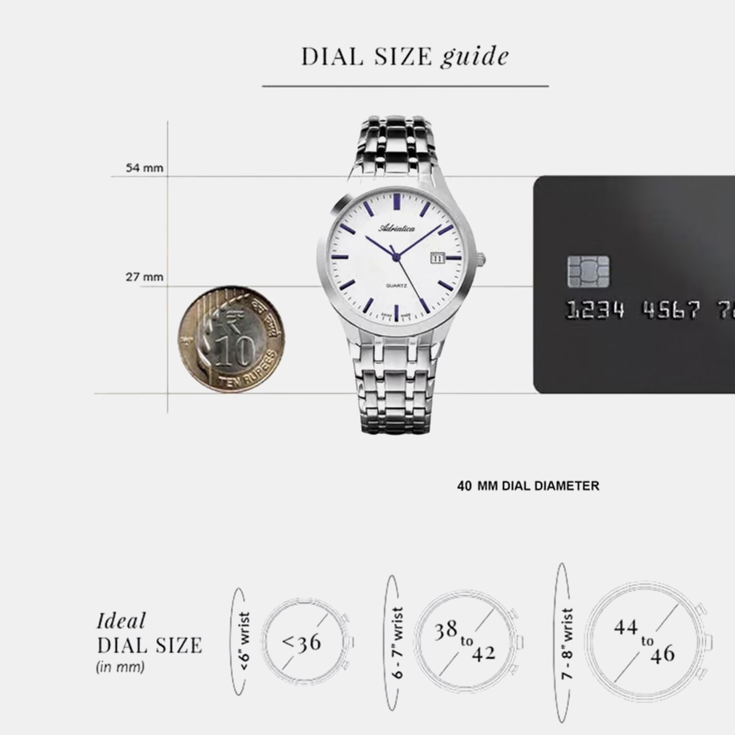 Men Quartz Silver Dial Analog Stainless Steel Watch A1236.51B3Q