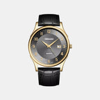 Pairs Men Quartz Grey Dial Analog Leather Watch A1246.1226Q