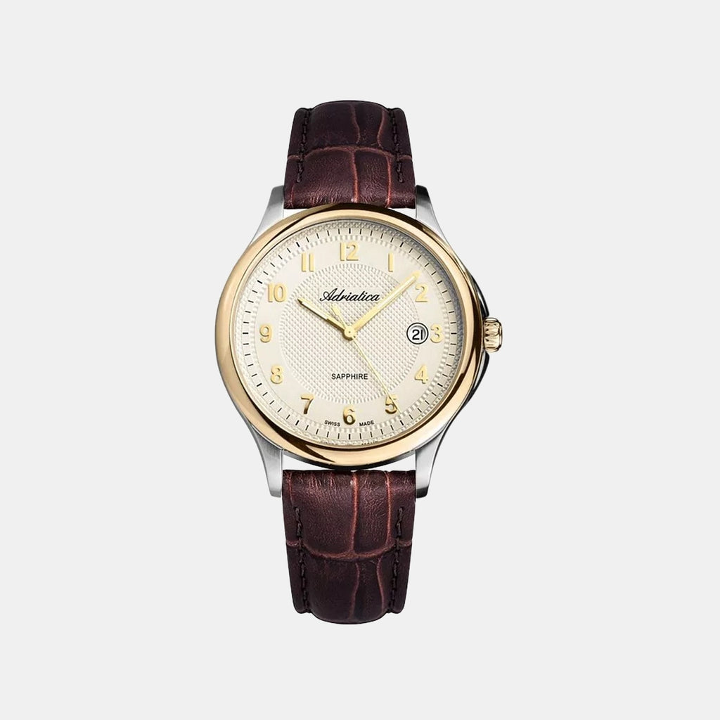 Premiere Men Quartz Champagne Dial Analog Leather Watch A1272.2221Q