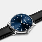 Premiere Men Quartz Blue Dial Analog Leather Watch A1286.5215Q