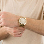 Pairs Men Quartz champagne Dial Analog Stainless Steel Watch A1290.1161Q
