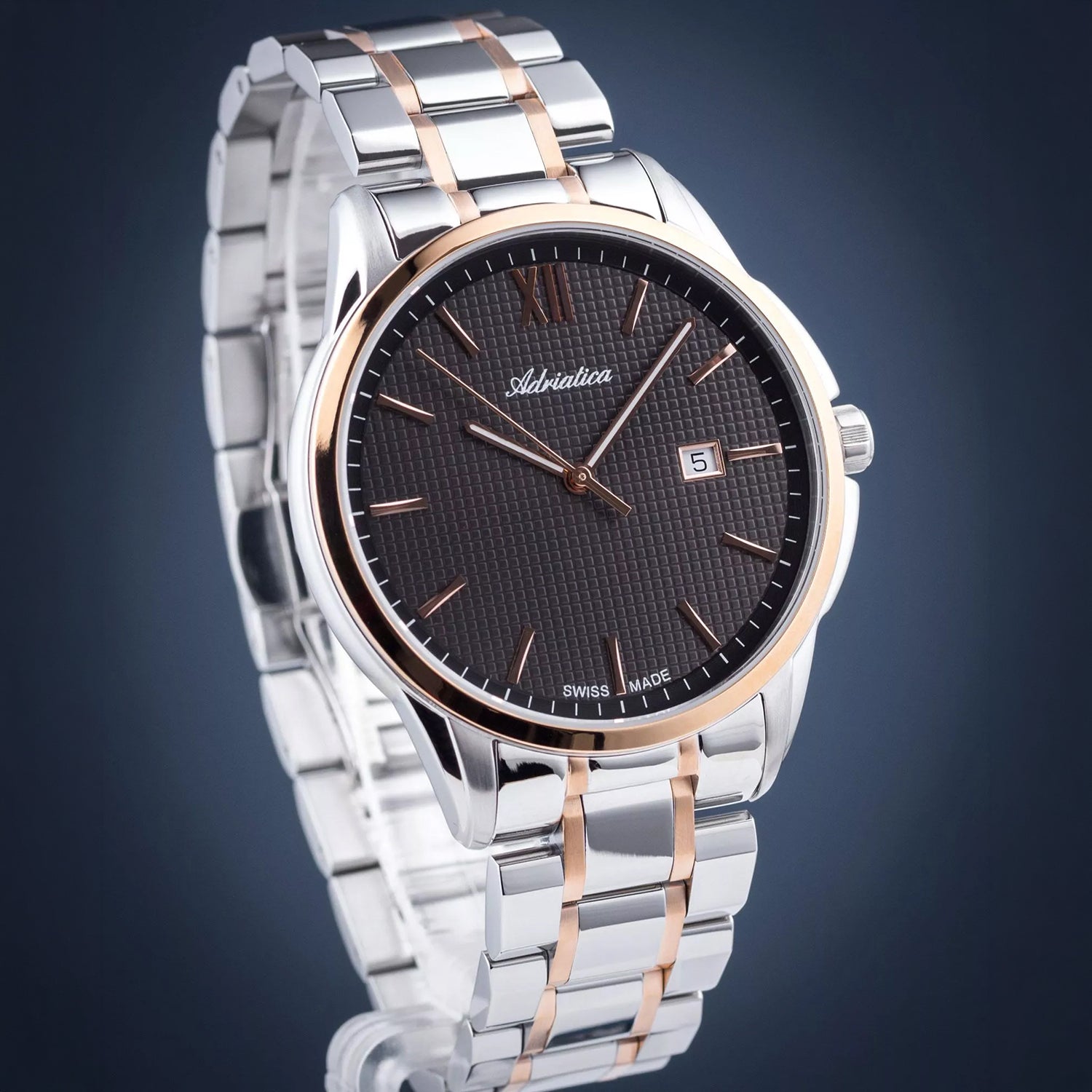 Pairs Men Quartz Grey Dial Analog Stainless Steel Watch A1290.R166Q