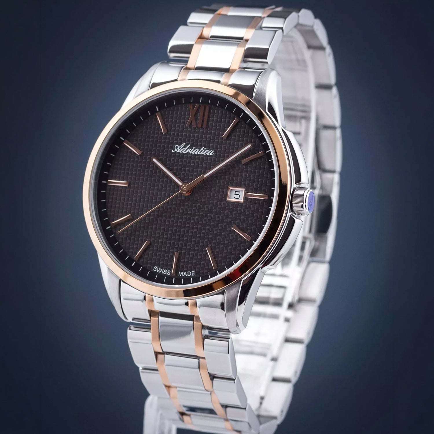 Pairs Men Quartz Grey Dial Analog Stainless Steel Watch A1290.R166Q