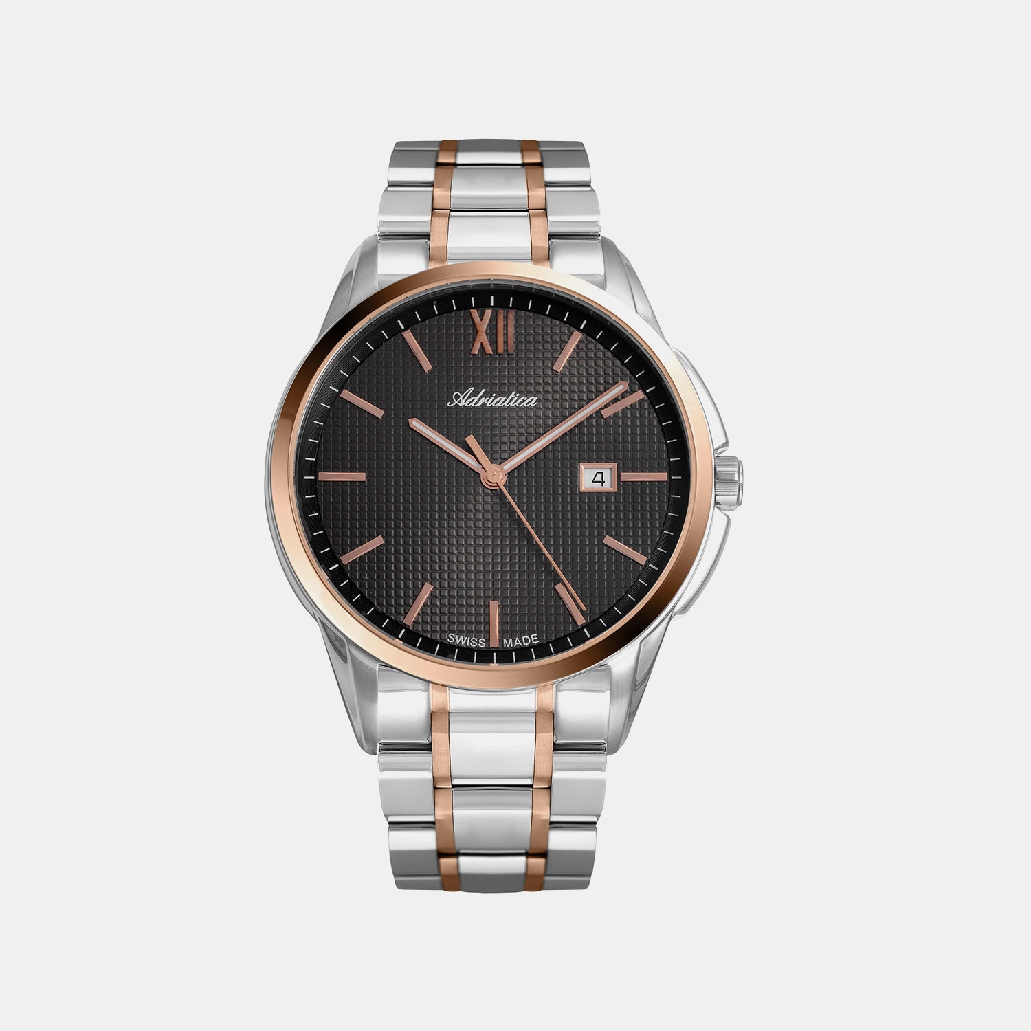 Pairs Men Quartz Gun Dial Analog Stainless Steel Watch A1290.R166Q