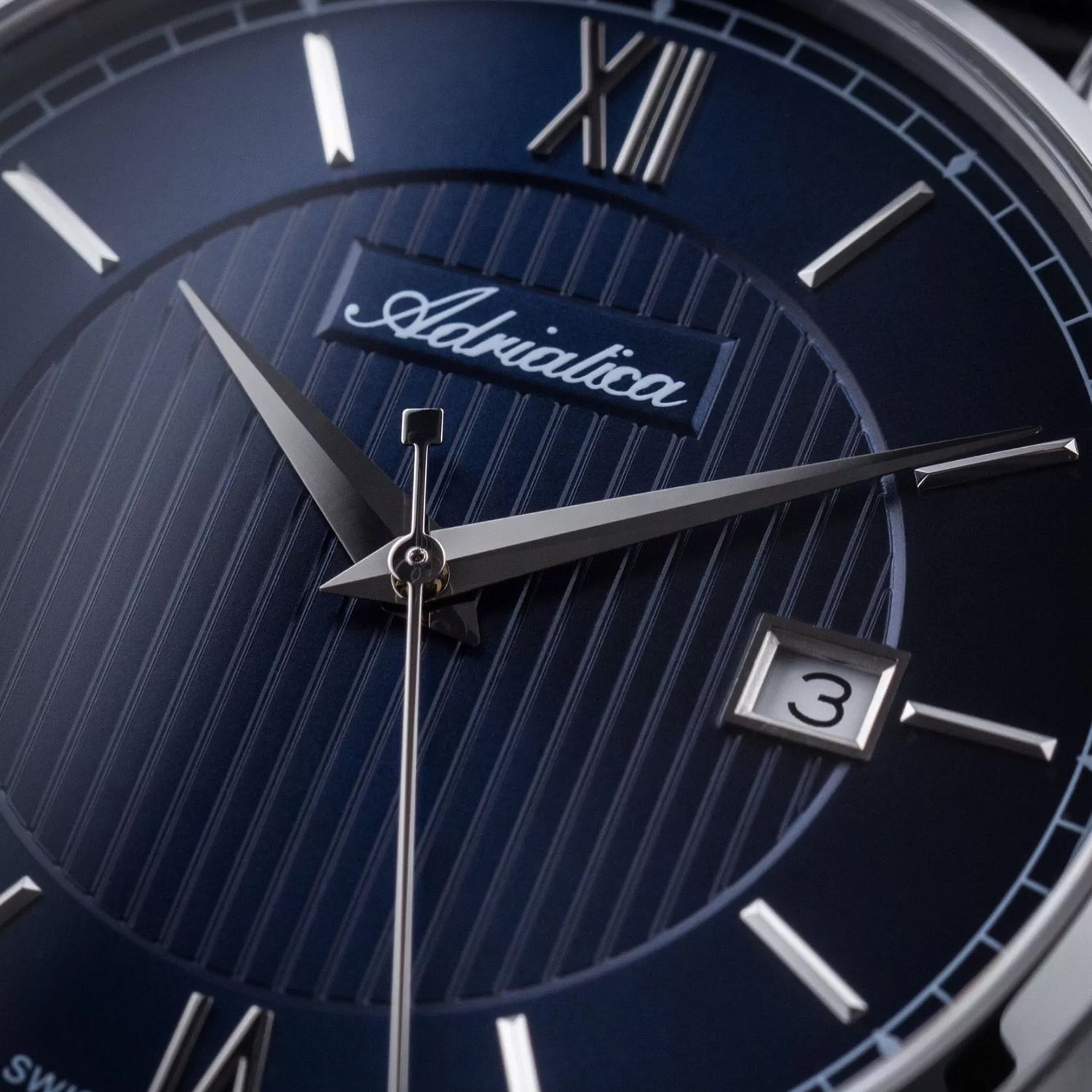 Pairs Men Quartz Blue Dial Analog Leather Watch A1294.5265Q