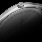 Pairs Men Quartz Silver Dial Analog Leather Watch A1296.5213Q
