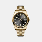 Pairs Men Quartz Grey Dial Analog Stainless Steel Watch A1298.1116Q
